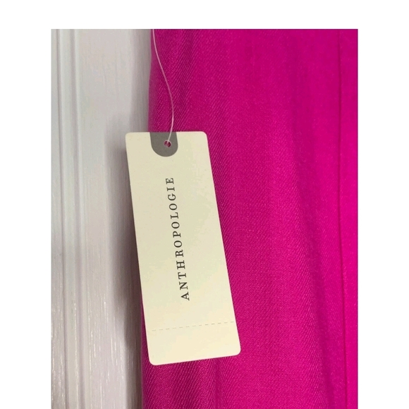 NWT Anthropologie Fuchsia Side Zip Linen Pants Sz 16 - Picture 8 of 12